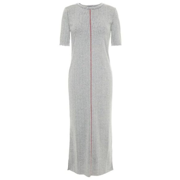 Rag‎ & Bone Elina Mélange Ribbed Cotton Blend Grey Midi Dress Size XS TP - Picture 3 of 12